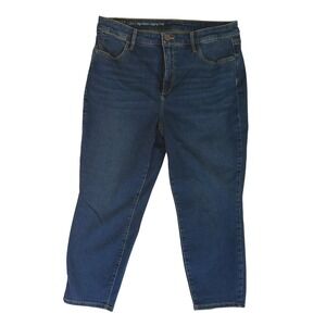 Talbots Flawless 12P High-Waist Jeggings Crop Dark Wash Blue Women's Size 12 P